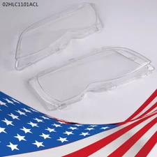PAIR Clear Lens Cover Fit For BMW E46 3-series 4 Door 02-05 Driver Headlight