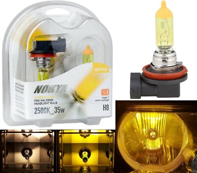 Nokya 2500K Yellow H8 Nok7623 35W Two Bulbs Fog Light Replacement