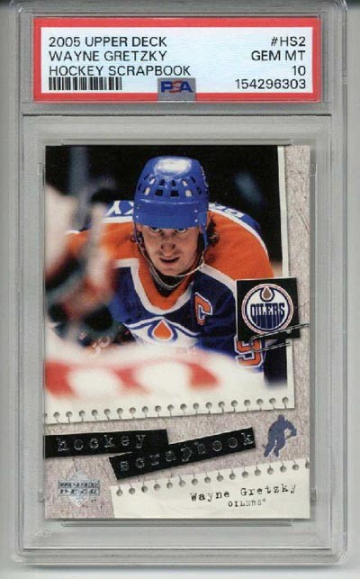 2005 UPPER DECK HOCKEY SCRAPBOOK #HS2 WAYNE GRETZKY CARD OILERS PSA 10 LOW POP