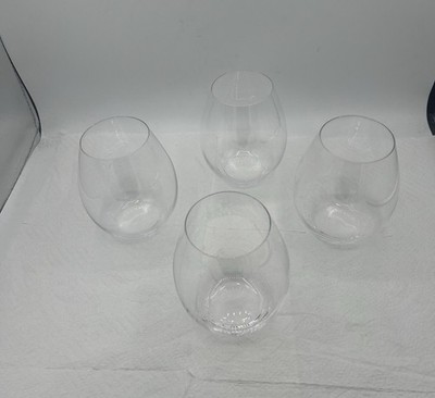 Set 4 Riedel O Series Stemless Crystal Wine Glasses Clear Tumbler 19oz Austria