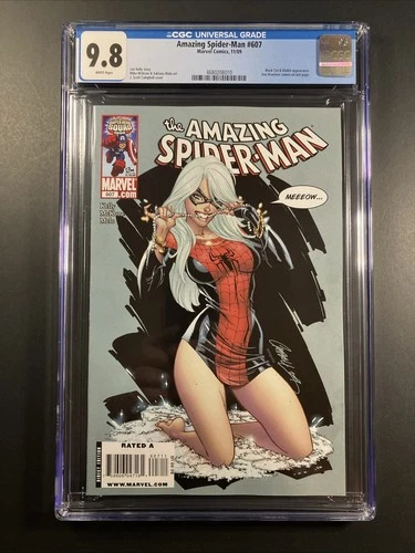 Amazing Spider-Man #607 2009 CGC 9.8 WP J Scott Campbell Cover Black Cat