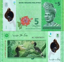 MALAYSIA - Malaysia 5 ringgit 2012 Polymer FDS - UNC
