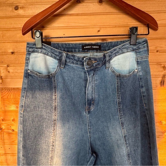 Almost Famous Contrast Patchwork Denim Flare Jean… - image 6