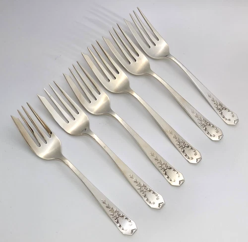 (5) Gorham MADAM JUMEL 6" Sterling Silver Fish Forks - No Mono - 168g