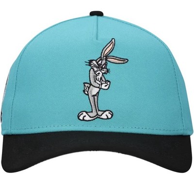 Lids Exclusive Looney Tunes Bugs Bunny A-Frame Teal Adjustable Snapback OSFM NEW