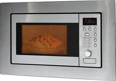 Bomann MWG 2215 EB Einbau-Mikrowelle mit Grill, 800W, 38,4cm breit, edelstahl