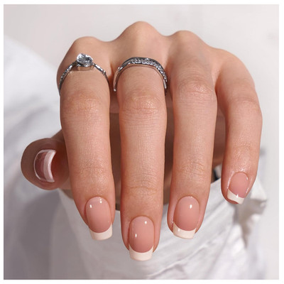 Press-On Nails Short Square 30 Stück mit Nagelkleber für Frauen Mädchen