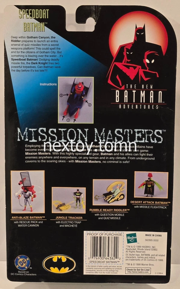 Animation SPEEDBOAT BATMAN Mission Masters 1999 Kenner/Hasbro Executive Sample - image 3 of 4