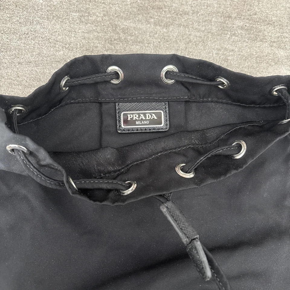 Prada Milano Drawstring Bag Black - Image 4 of 4