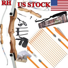 48" Archery Takedown Recurve Bow 10-20lbs RH Youth Arrows Hunting Shoot Practice