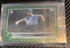 Jackson Kowar 2022 Topps Clearly Authentic #CAA-JK Green Auto /99