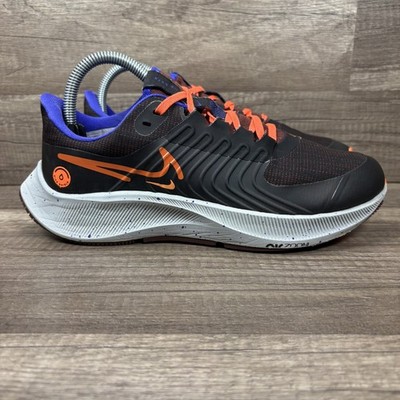 Nike Air Zoom Pegasus 38 Shield Black Orange Womens Size 8.5 DC4073-003 Running