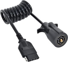 7 Way Round to 5 Way Flat Coiled Trailer Plug Adapter 7 Pin to 5 Pin Trailer Co