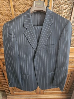 Baroni Couture Men's Super 150's Dark Slate Suit Size 42R (Slacks 34 X 32)