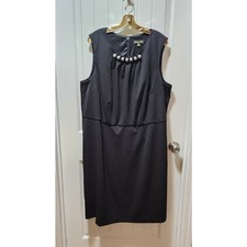 Shelby Nites Embellished Sleeveless Black Shift Dress Business Summer Size 20W