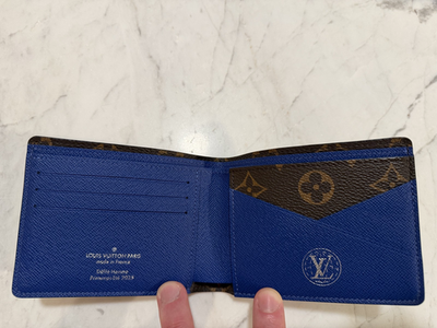 Louis Vuitton Multiple Wallet Damier Heritage Blue Green EXCELLENT