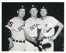 al kaline,norm cash,bill freehan 8x10 photo detroit tigers