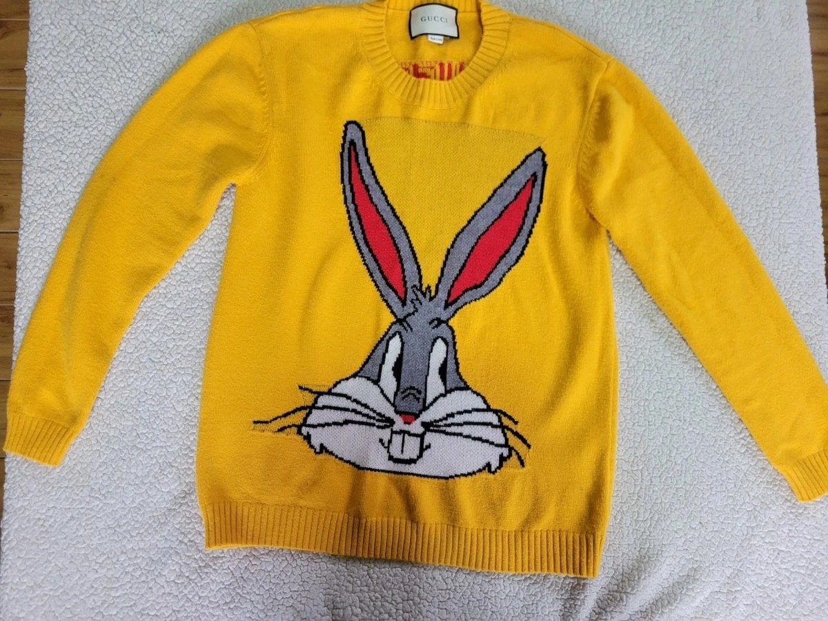 Yellow Gucci Bunny Hoodie GUCCI Red Cotton RABBIT EMBROIDERED