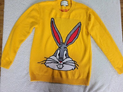 RARE! Gucci Wool Sweater AUTHENTIC Yellow Looney Tunes Bugs Bunny