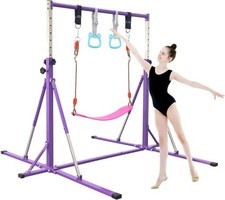 Foldable Gymnastics Bar,5Ft Horizontal Bar,Adjustable Kids Training Bar for Kids