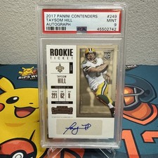 2017 Panini Contenders #249 Taysom Hill Rookie Ticket RC Card Auto PSA 9. rookie card picture