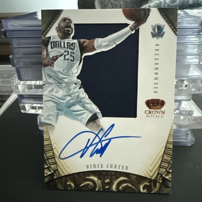 15/15 ≈1/1 ! 2013 Panini Crown Royale Vince Carter #272 Silhouettes Patch Auto