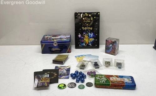 Mixed Lot of Pokémon Die Tokens Tins and More
