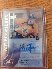 2015-16 Upper Deck Ice Kevin Fiala RC #IPA-KF Ice Premieres Auto /499 Predators
