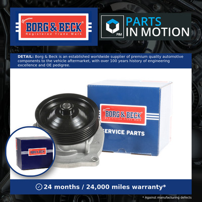 Water Pump fits MERCEDES CLA200D C118, X118 2.0D 2019 on OM654.920 Coolant B&B