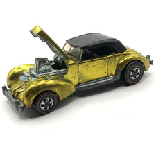 Hot Wheels Redline Classic Cord Car 1970/1971 Yellow Repro Roof - Made In U.S.A.