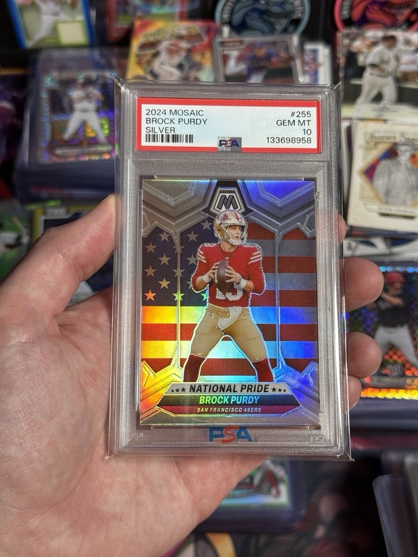2024 Panini Mosaic - National Pride Brock Purdy #255 Silver Prizm PSA 10 POP 3!