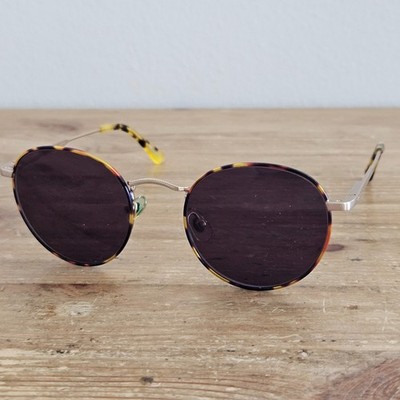Crap Eyewear THE TUFF PATROL Sunglasses Tortoise Round Metal Frame 49-21