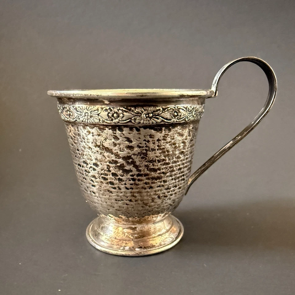 Antique 66g (34g Silver) Sterling Demitasse Cup/Saucer/English Crown Line - Image 4 of 4