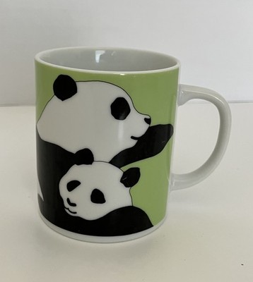 Vintage 90s Mother and Baby Panda Bear Mug
