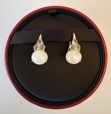 Orecchini Pomellato Luna in oro rosa con adularia e acquamarina