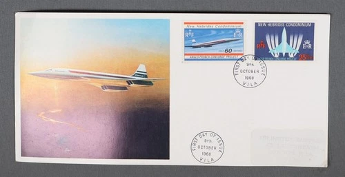 MayfairStamps New Hebrides FDC 1968 Anglo-French Concorde Project Dual First Day