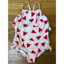 Hanna Andersson Girls  Watermelon Print Swimsuit Size 4