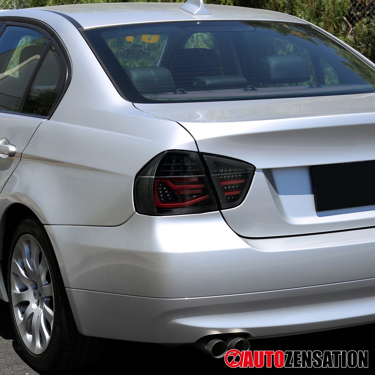 Fit 2006 2007 2008 BMW E90 3-Series 4Dr Slick Black LED Tail