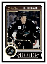Justin Braun | 2014 O-Pee-Chee #223 - Sharks