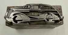 Vintage Printer Letterpress Block - METAL - ANTIQUE DELIVERY CAR - 1" X .5"