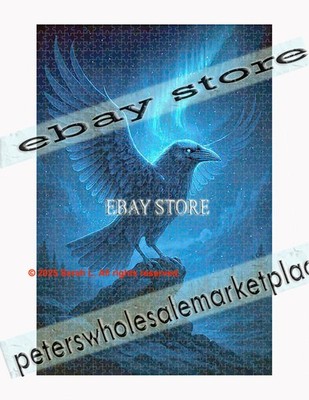 1000 piece jigsaw puzzle Raven Gothic Night dark bird