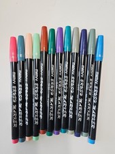 Scrapbook Markers - MK8X - Marvy Brush Markers - 12 Each - Various Colors - New