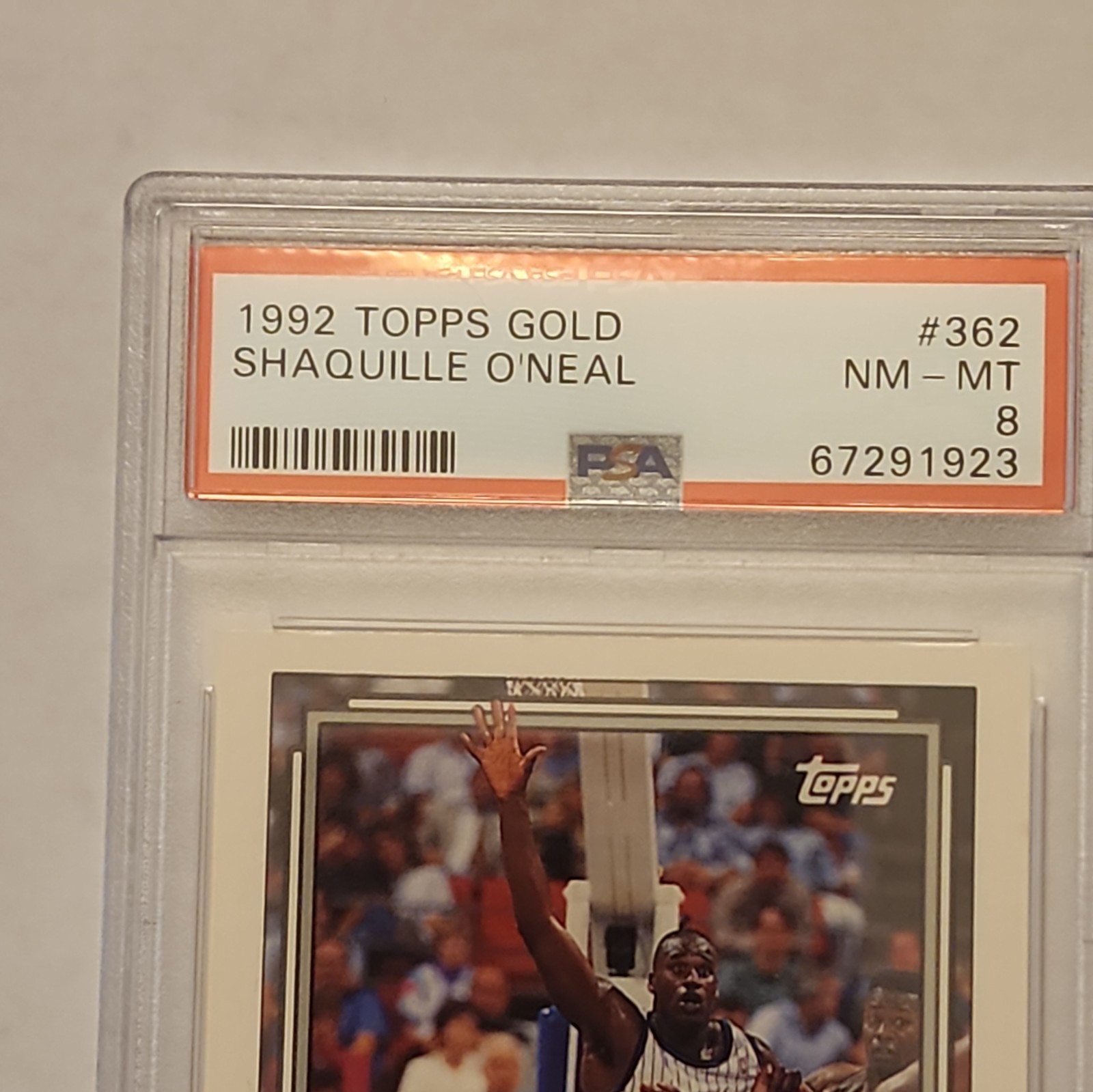 Shaquille O'Neal RC 1992-93 Topps GOLD PSA 8 SHAQ Rookie HOF Lakers Magic Heat view 11