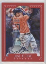 2017 Panini Diamond Kings Red Framed 34/99 Jose Altuve (Orange Jersey) #66 04br