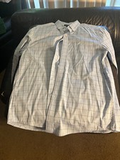 Club Room Med blue long sleeve shirt  pocket M nice studio wardrobe sale