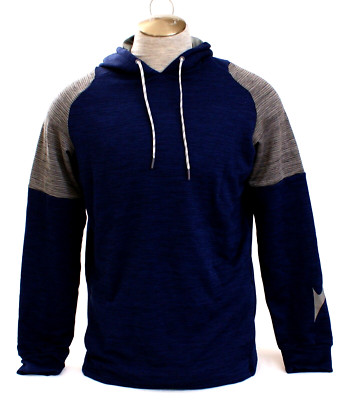 Mizuno Blue & Gray Mid Weight Channeled Fleece Hoodie Men's Size Small S NWT