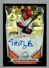 2014 Bowman Chrome Autographs Black Refractors #BCAPSMB Seth Mejias-Brean 66/99