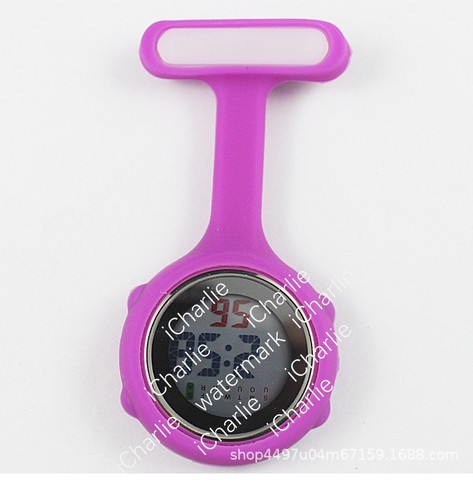 Electric Multi-function Digital Silicone Nurse Watch Brooch Pocket Medical Fob - Picture 20 of 22