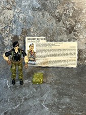 Vintage GI Joe ARAH Flint (Warrant Officer) 1985 With File Card And Backpack.