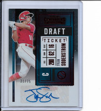 2020 Panini Contenders Tyler Soderstrom Red Draft Ticket Auto 31/75 #DPT2-TS NM